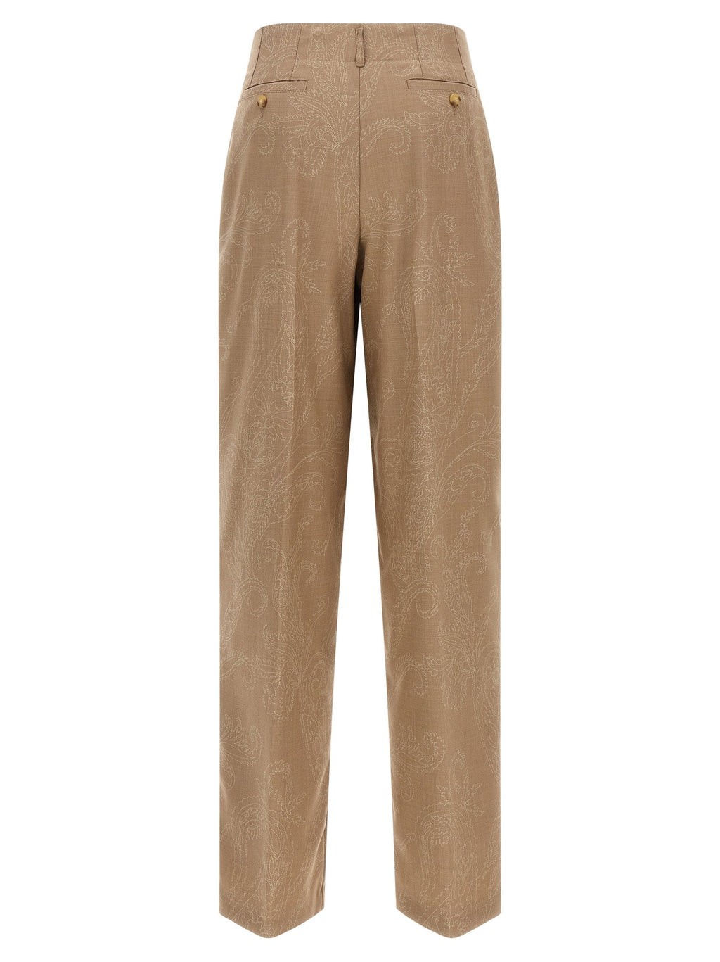 Etro Beige Wool Dress Pants