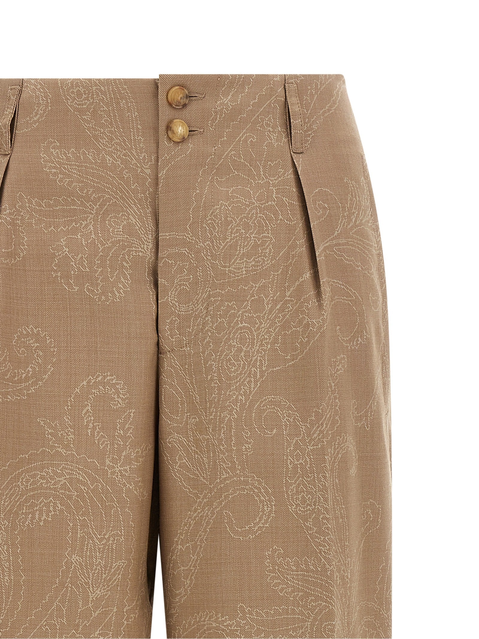 Etro Beige Wool Dress Pants