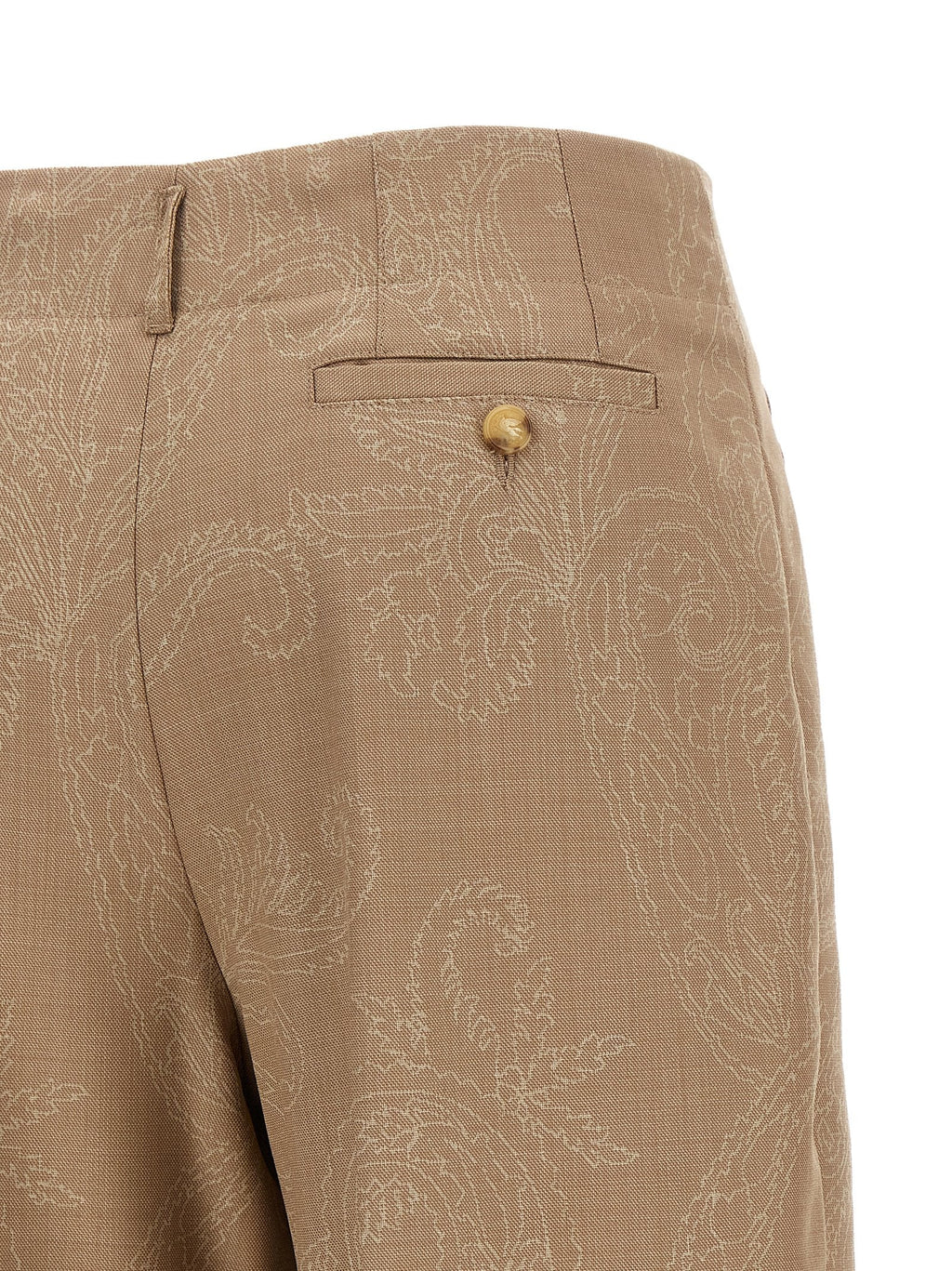 Etro Beige Wool Dress Pants