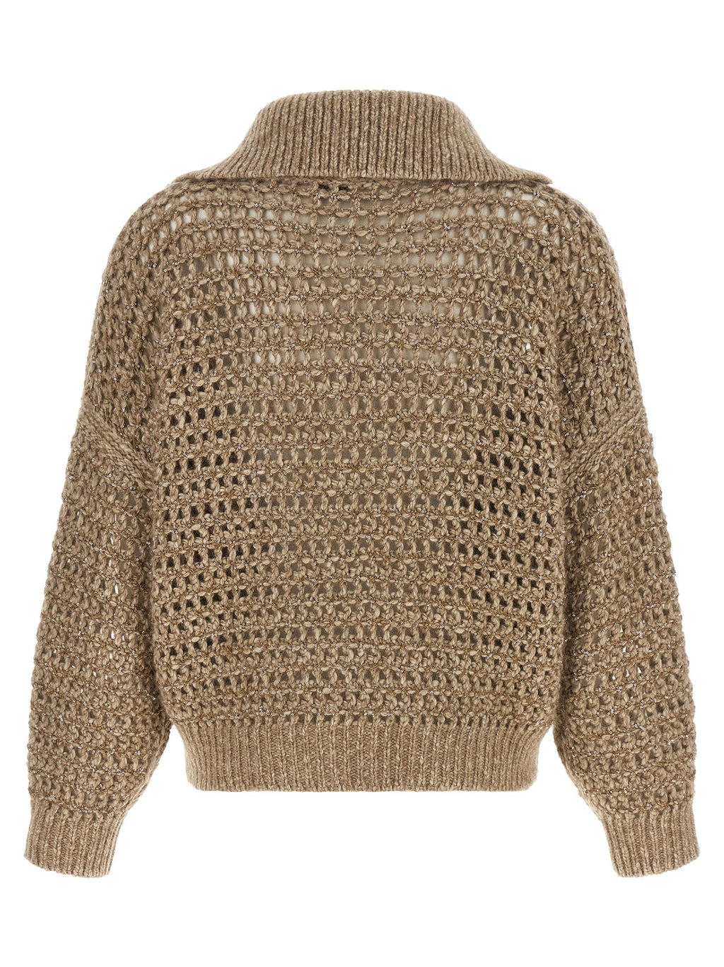 Brunello Cucinelli Beige Elastane Cardigan