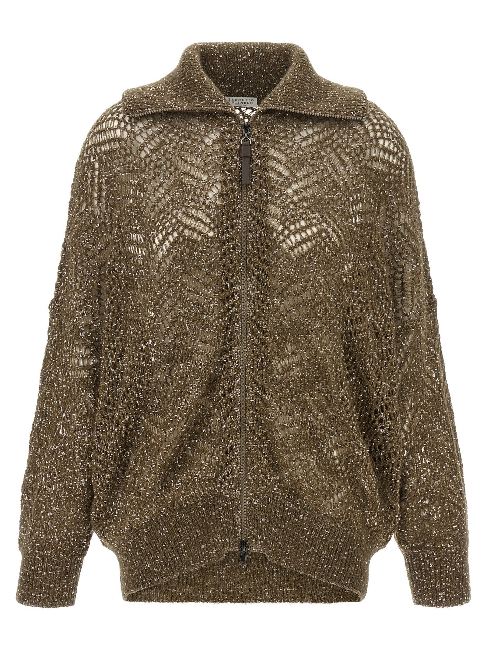 Brunello Cucinelli Brown Polyamide Cardigan