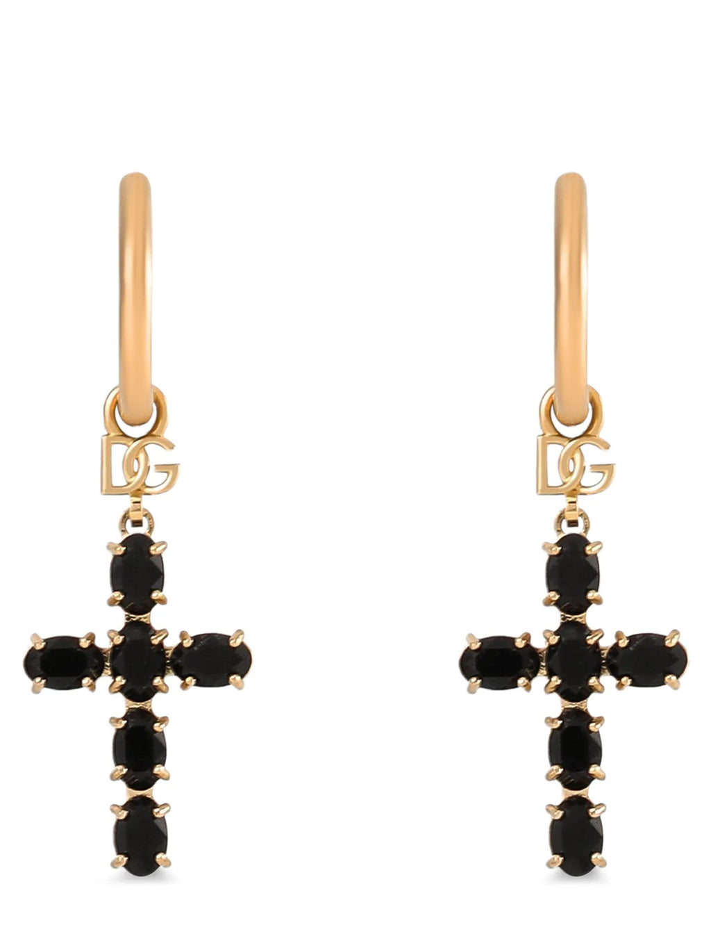 Dolce & Gabbana Black Brass Earrings