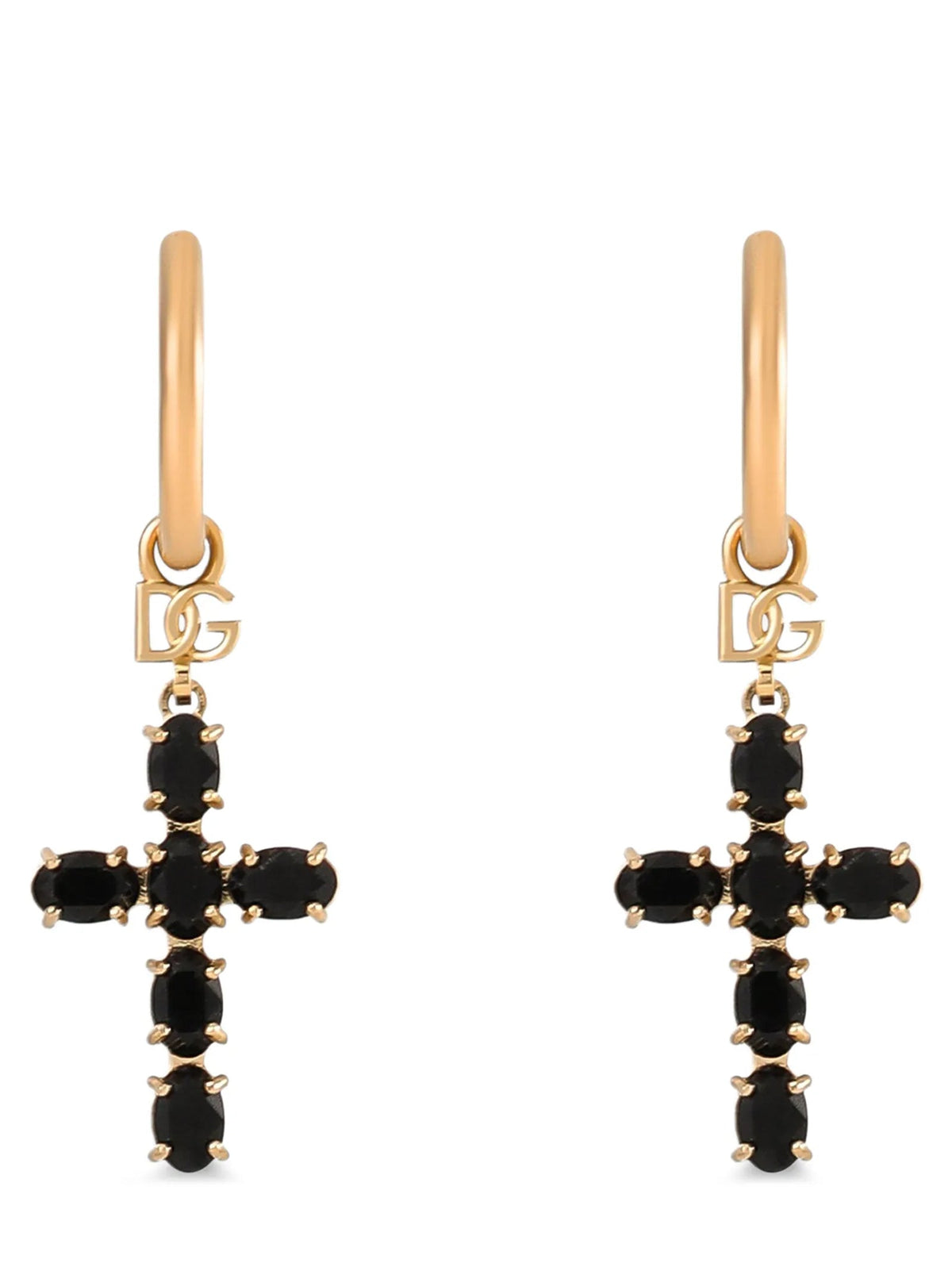Dolce & Gabbana Black Brass Earrings