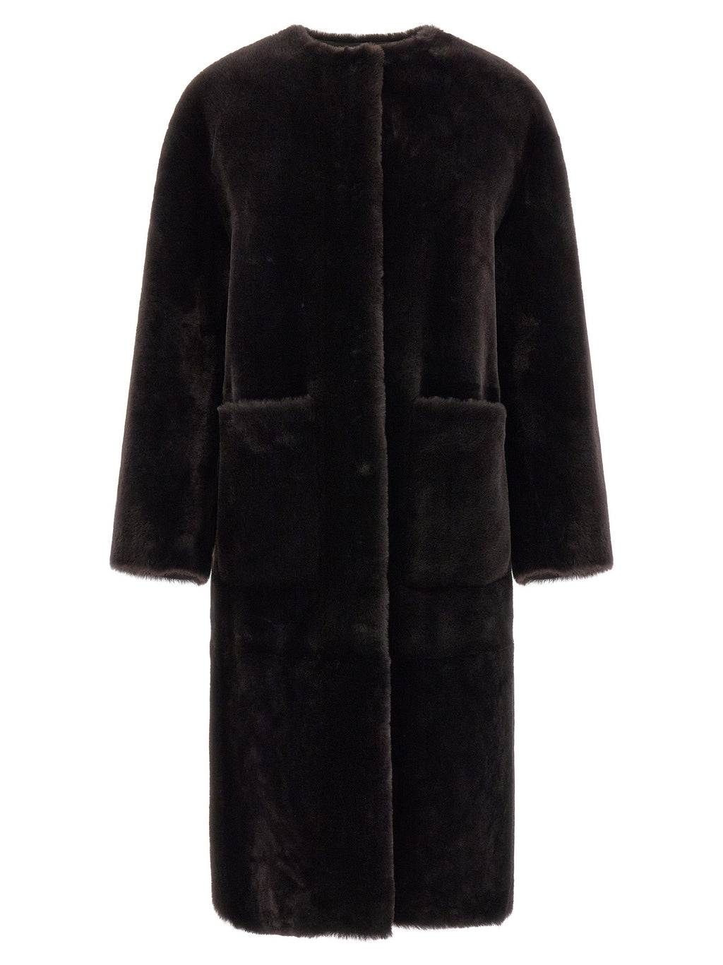 BLANCHA Brown Lamb Fur Coat