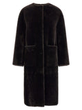 BLANCHA Brown Lamb Fur Coat