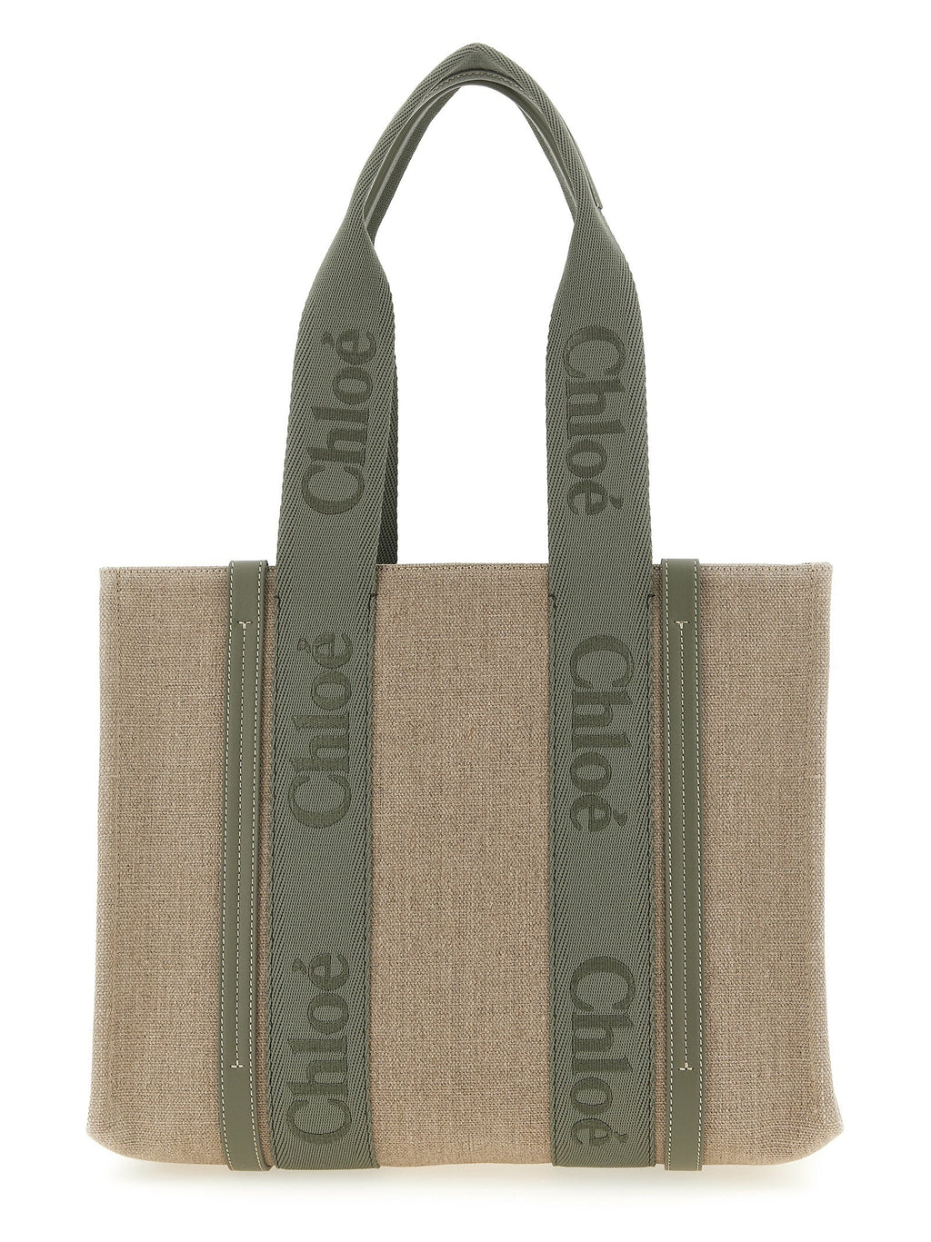 Chloé Bicolor Linen Tote Bag