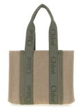 Chloé Bicolor Linen Tote Bag