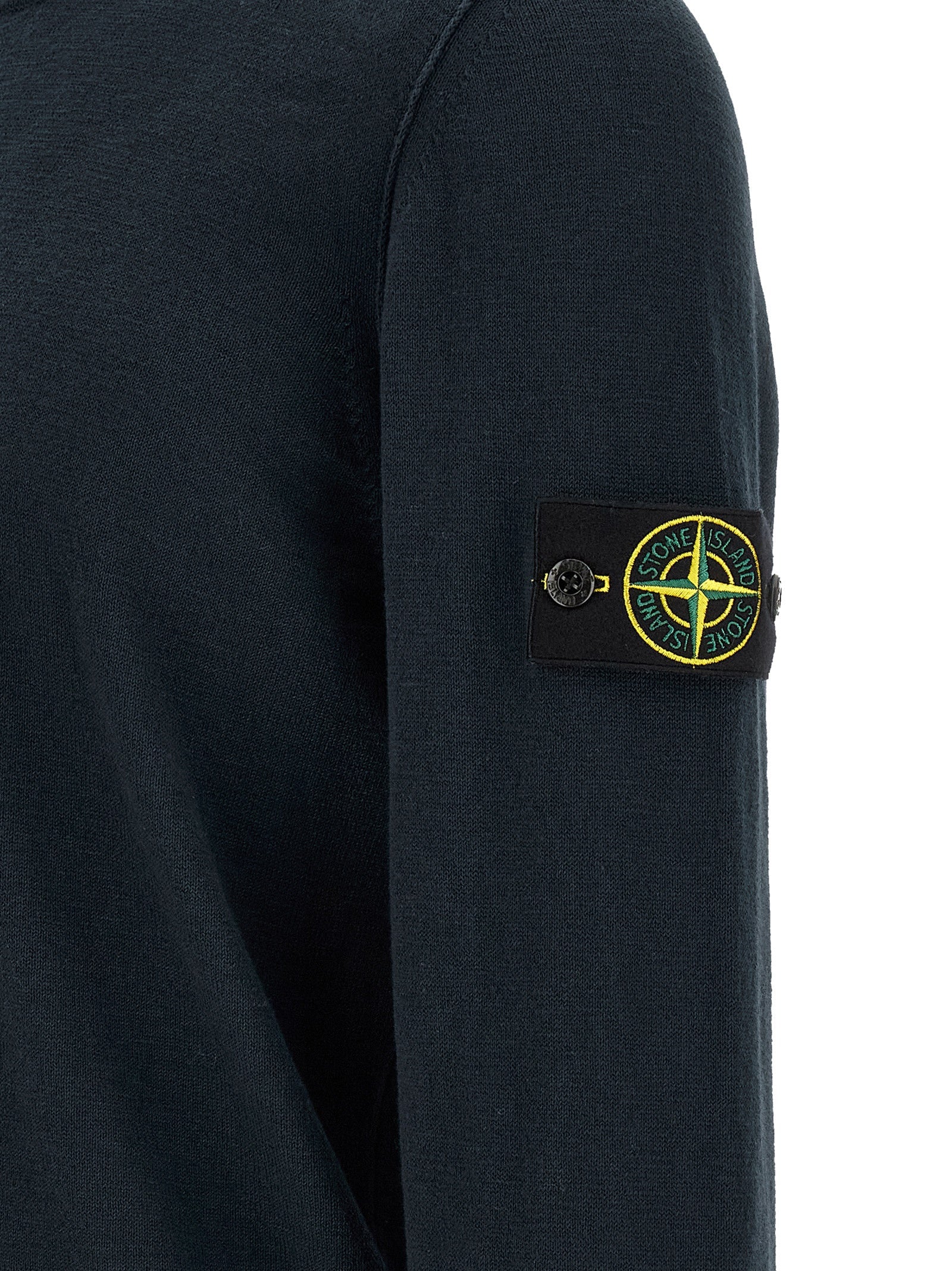Stone Island Blue Cotton Cardigan