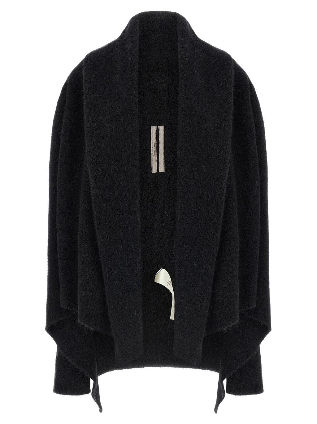 Rick Owens Black Marabou Cardigan