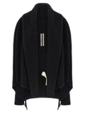 Rick Owens Black Marabou Cardigan