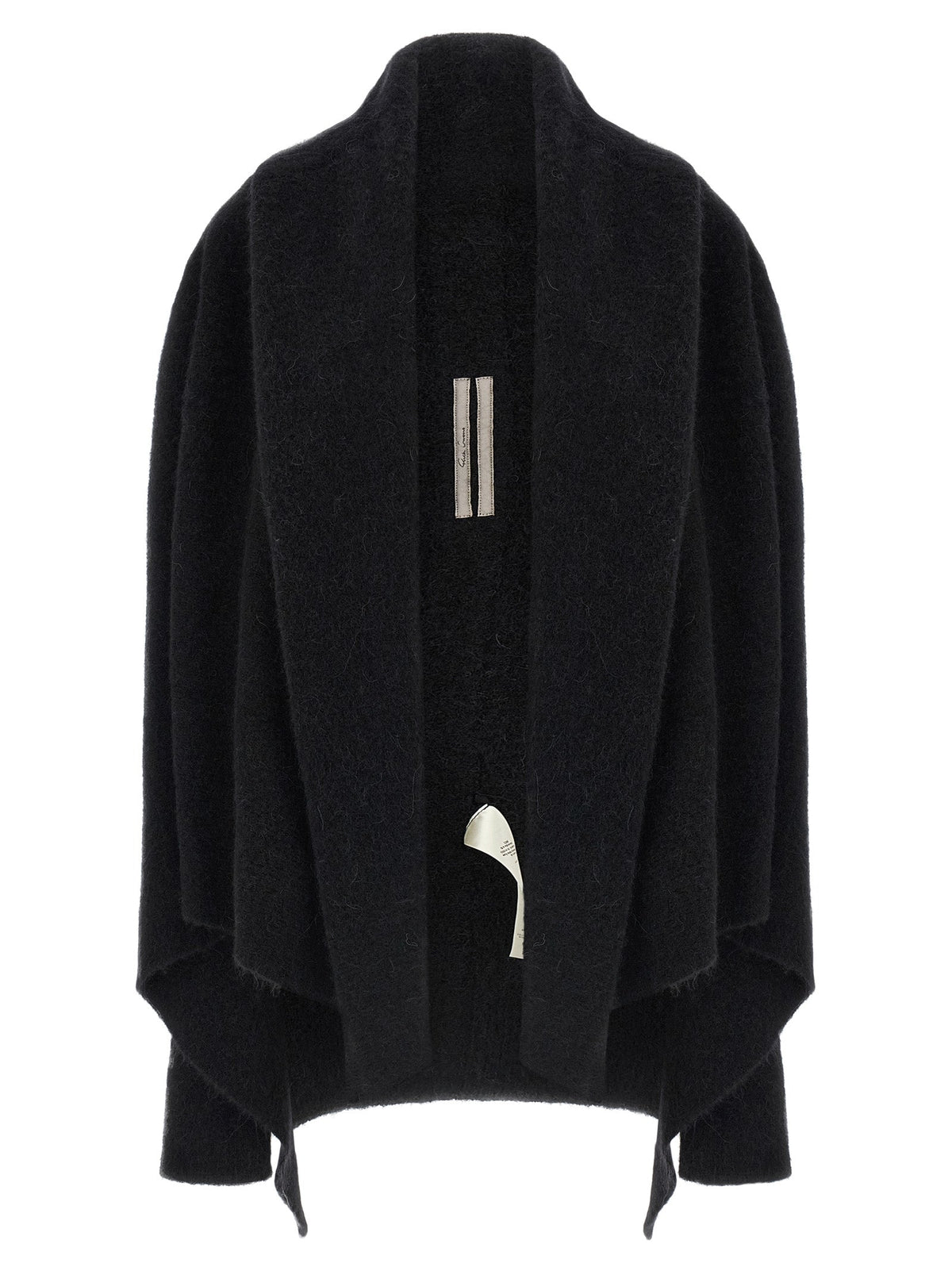 Rick Owens Black Marabou Cardigan