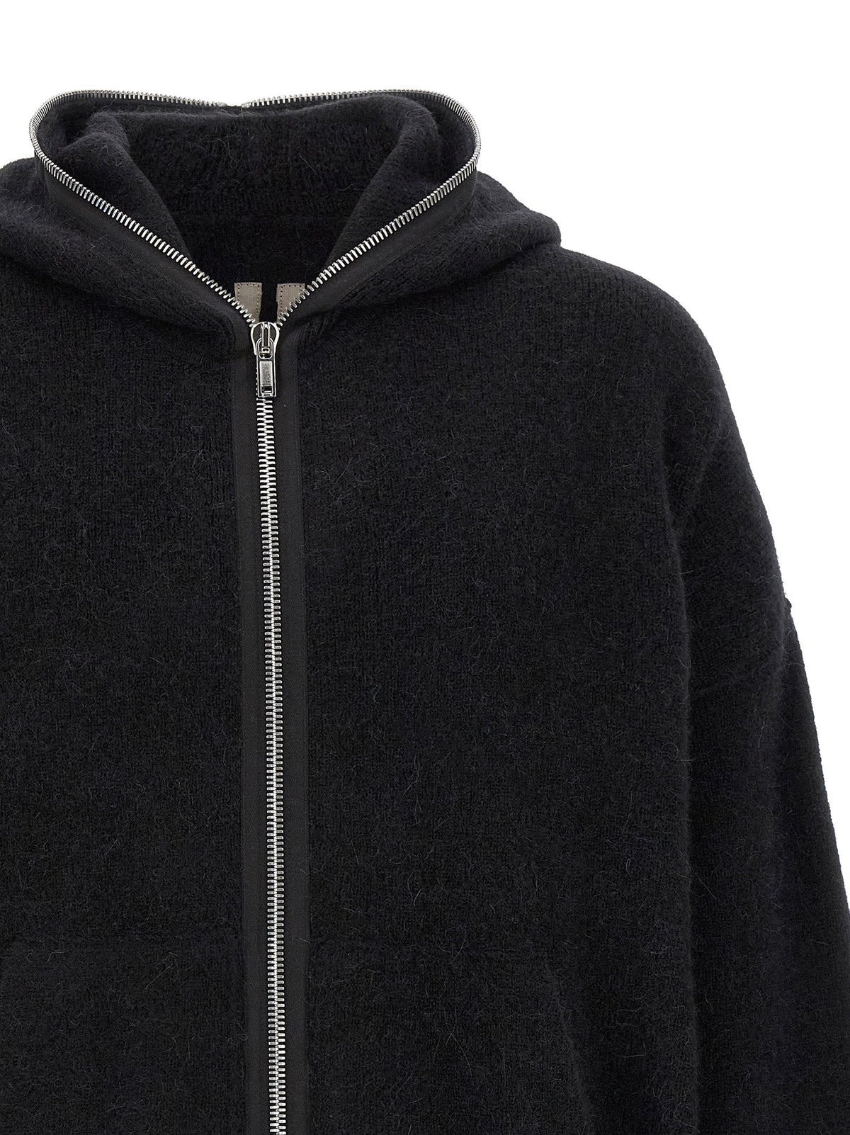 Rick Owens Black Marabou Sweatshirt