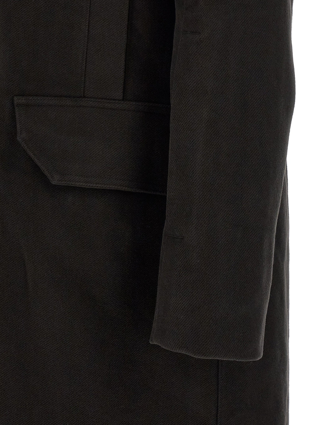 Rick Owens Black Cotton Parka