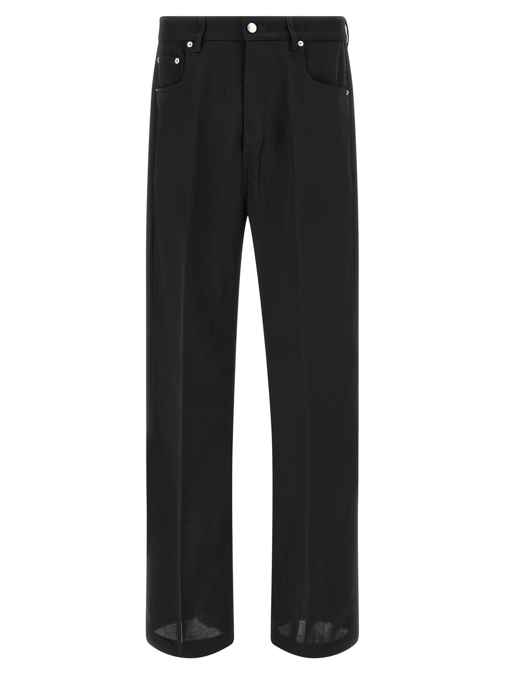 Rick Owens Black Cotton Relaxed Fit Jeans