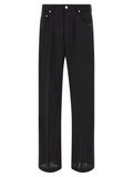 Rick Owens Black Cotton Relaxed Fit Jeans