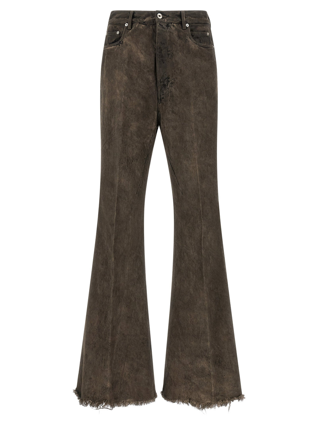 Rick Owens Gray Cotton Bootcut Jeans