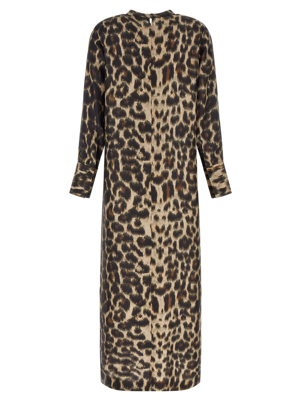 Alberto Biani Brown Silk Long Dress