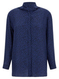 Gianluca Capannolo Blue Silk Blouse