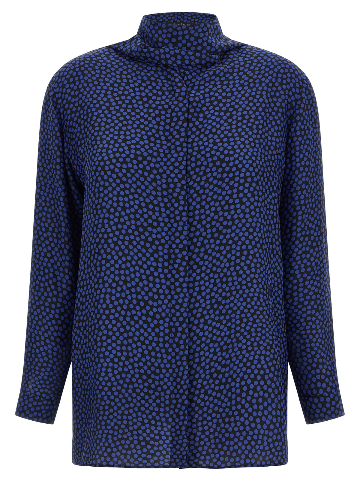 Gianluca Capannolo Blue Silk Blouse