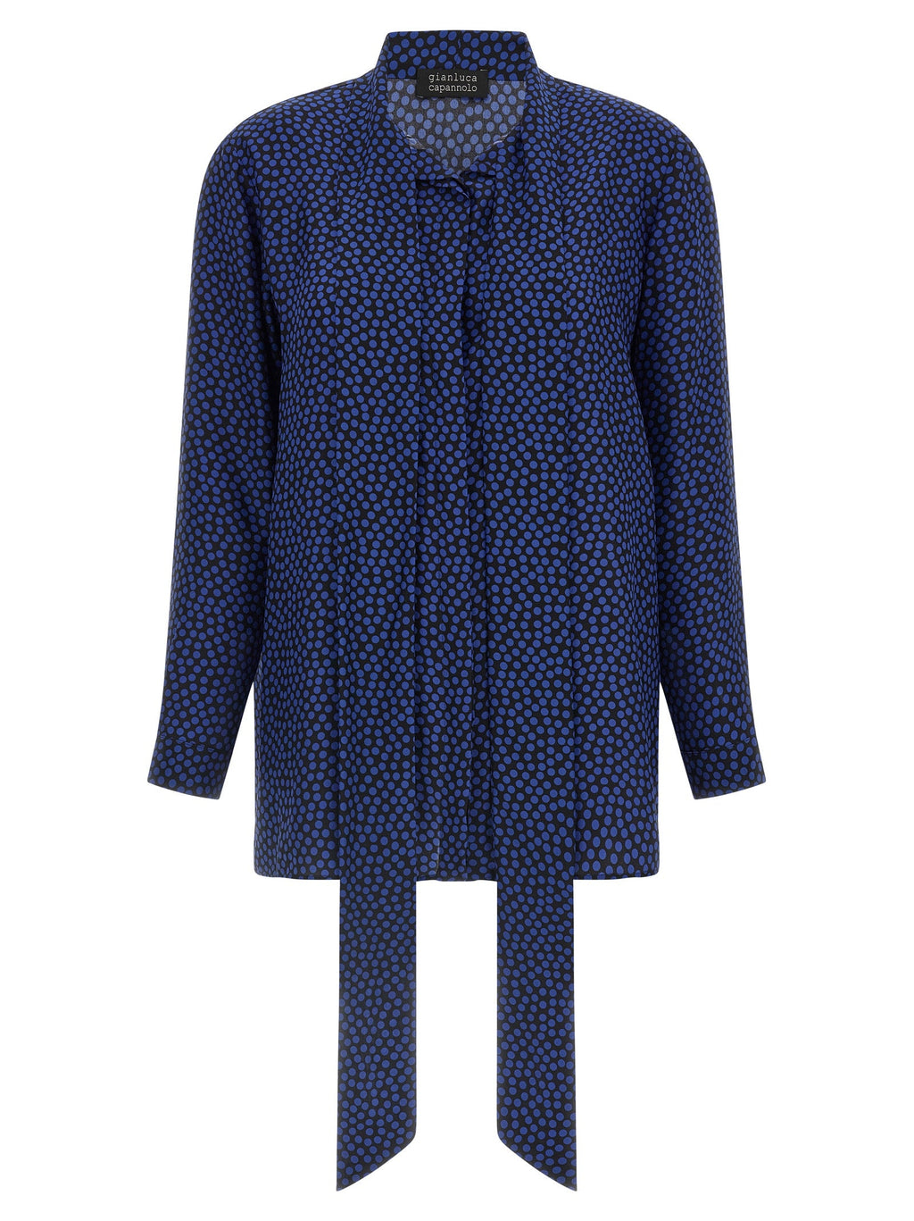Gianluca Capannolo Blue Silk Blouse