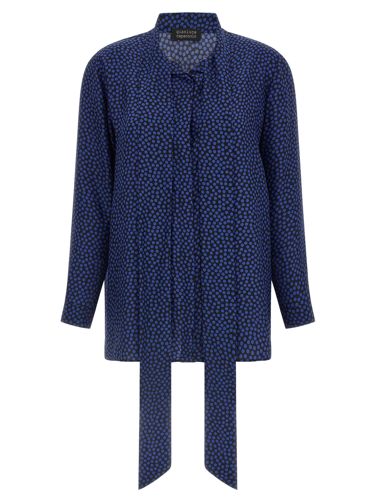 Gianluca Capannolo Blue Silk Blouse
