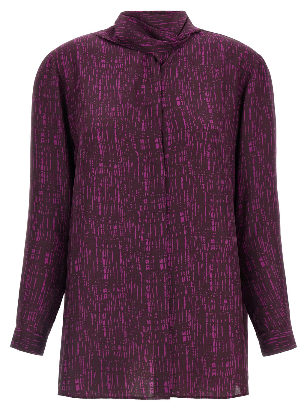 Gianluca Capannolo Purple Silk Blouse