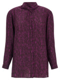 Gianluca Capannolo Purple Silk Blouse
