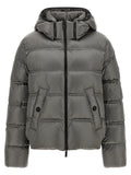 Moncler Gray Polyamide Full-Length Jacket
