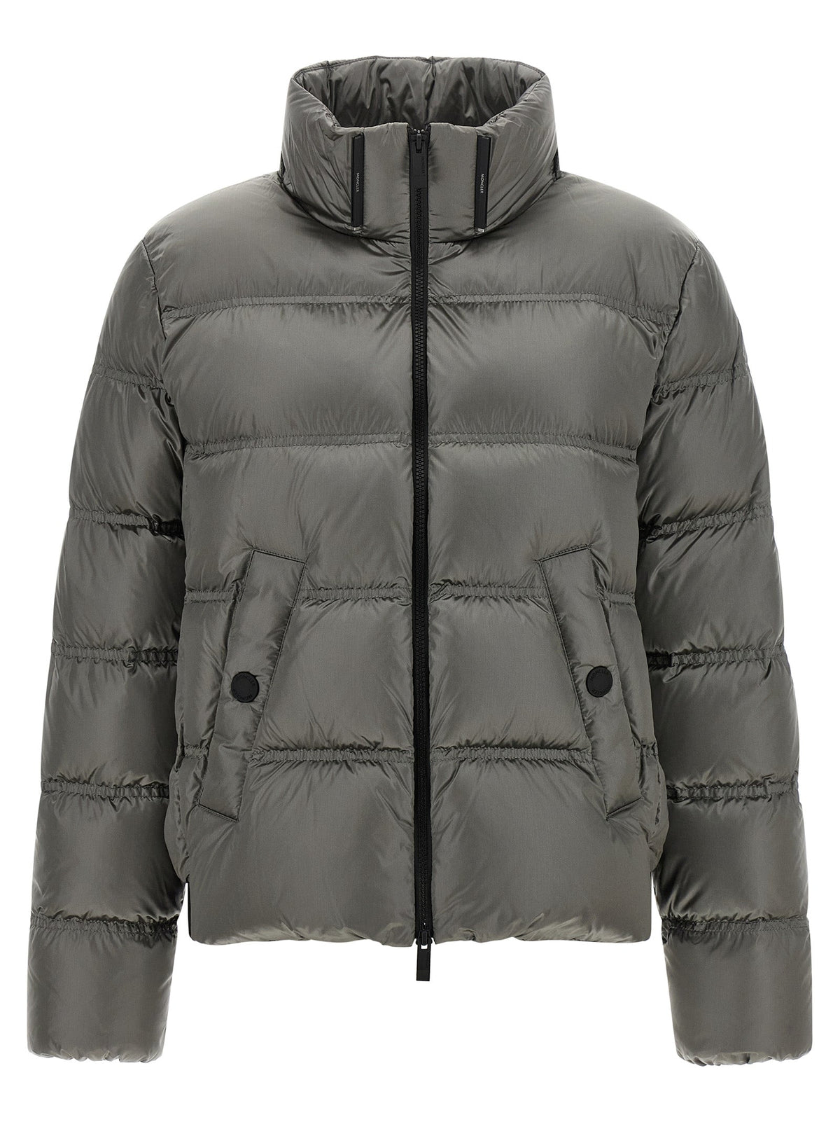 Moncler Gray Polyamide Full-Length Jacket