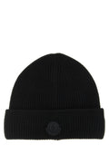 Moncler Black Virgin Wool Beanie