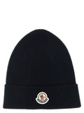 Moncler Blue Virgin Wool Beanie