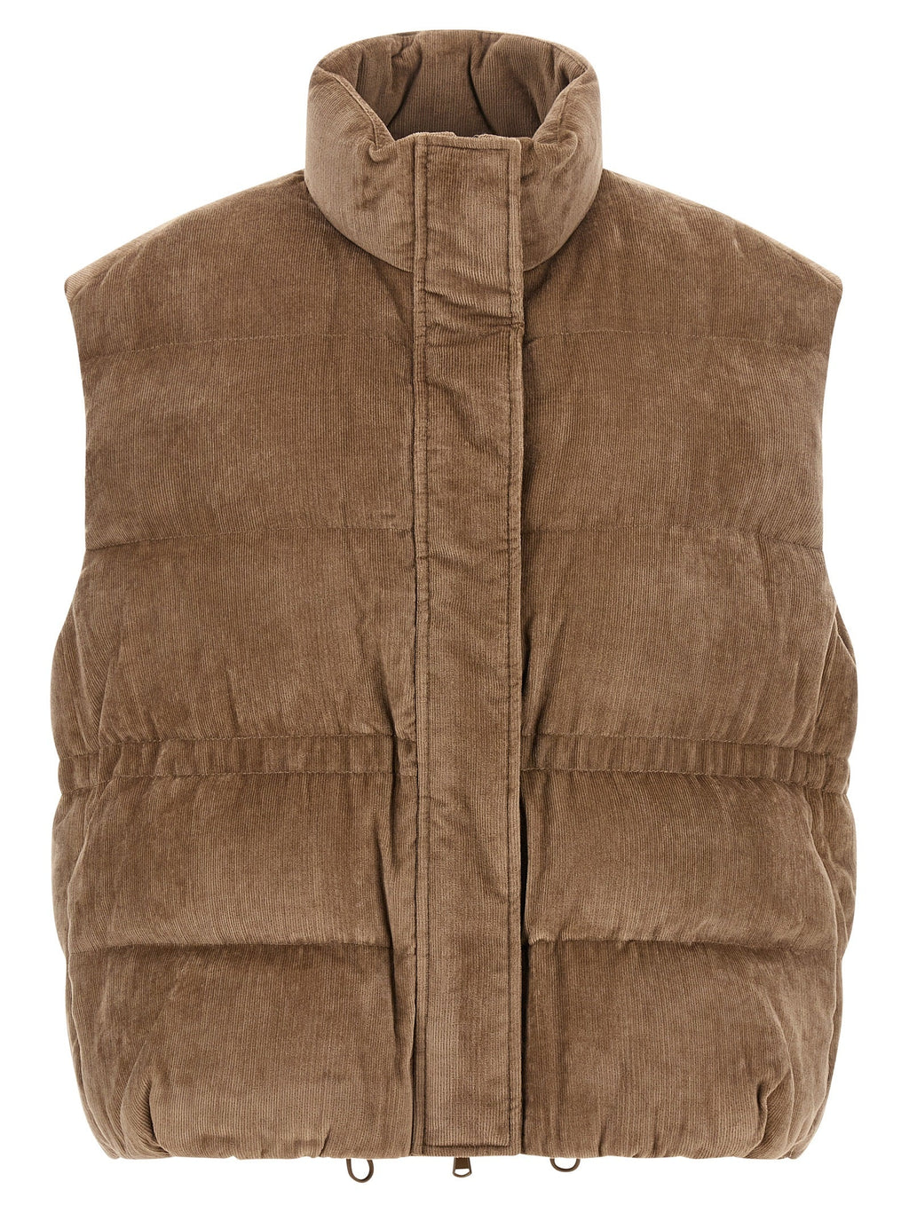 Brunello Cucinelli Beige Viscose Sleeveless Jacket