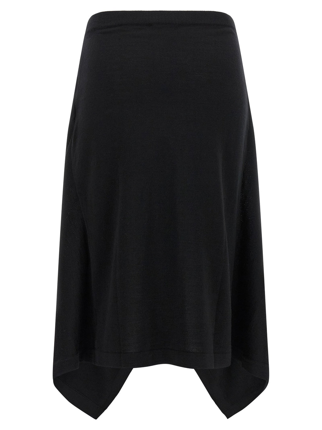 Lemaire Black Wool Midi Skirt
