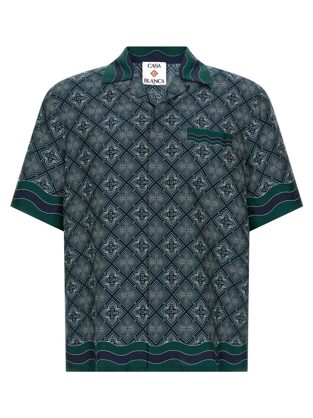 Casablanca Bicolor Silk Blouse