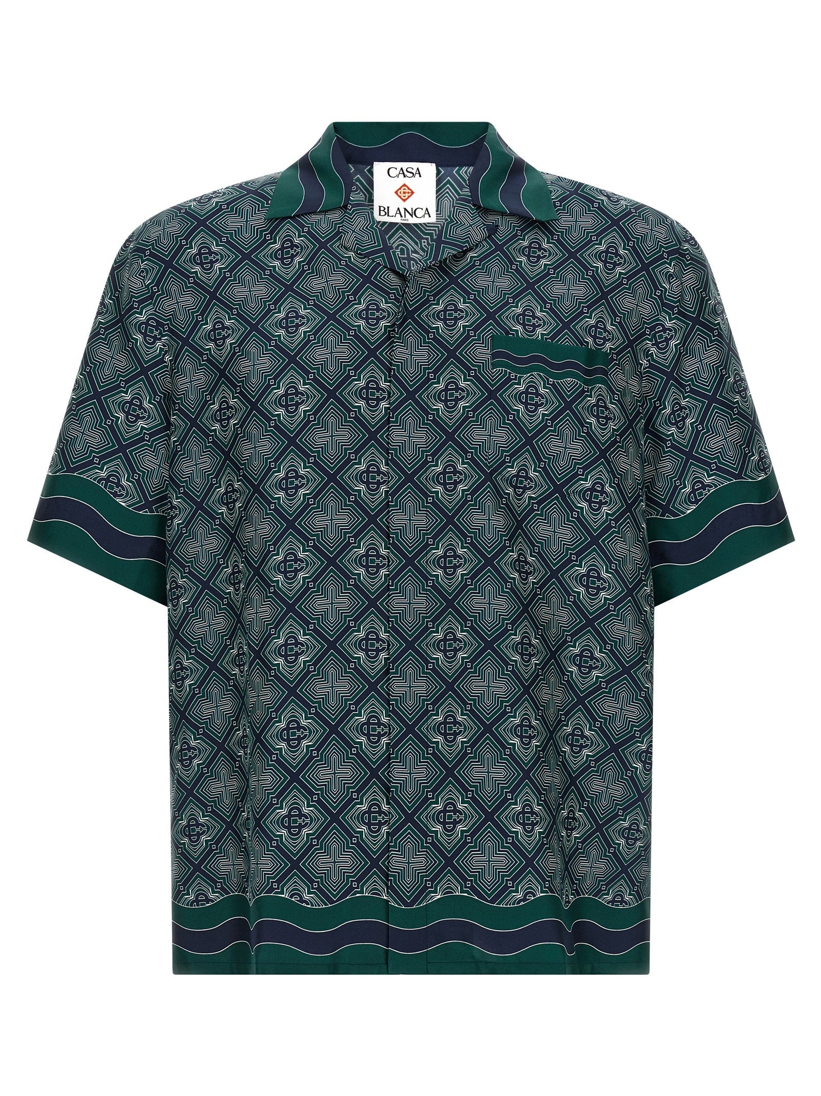 Casablanca Bicolor Silk Blouse