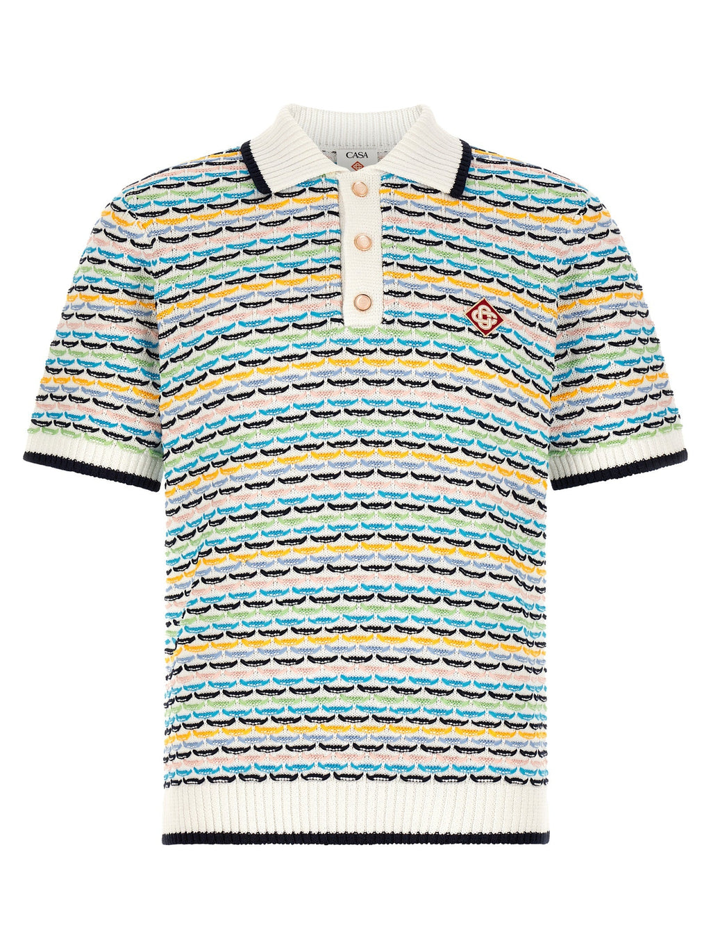 Casablanca Multicolor Cotton Polo Shirt