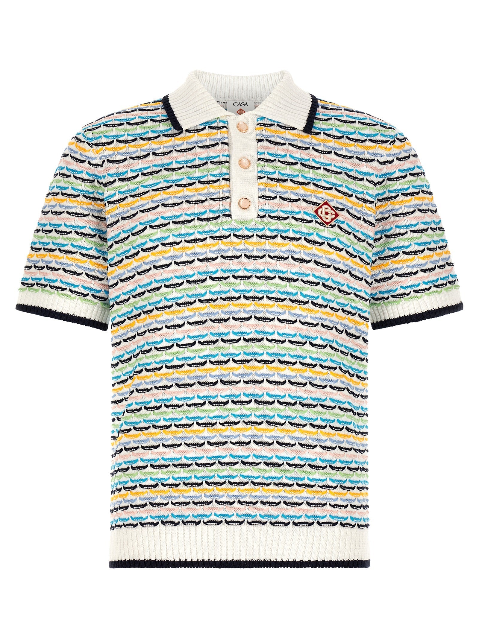 Casablanca Multicolor Cotton Polo Shirt