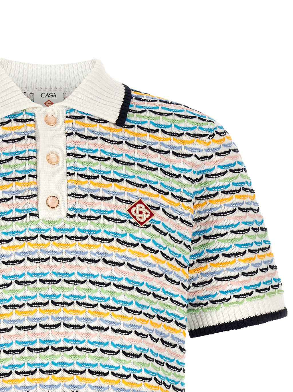 Casablanca Multicolor Cotton Polo Shirt