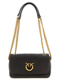 PINKO Brown Lamb Leather Crossbody Bag