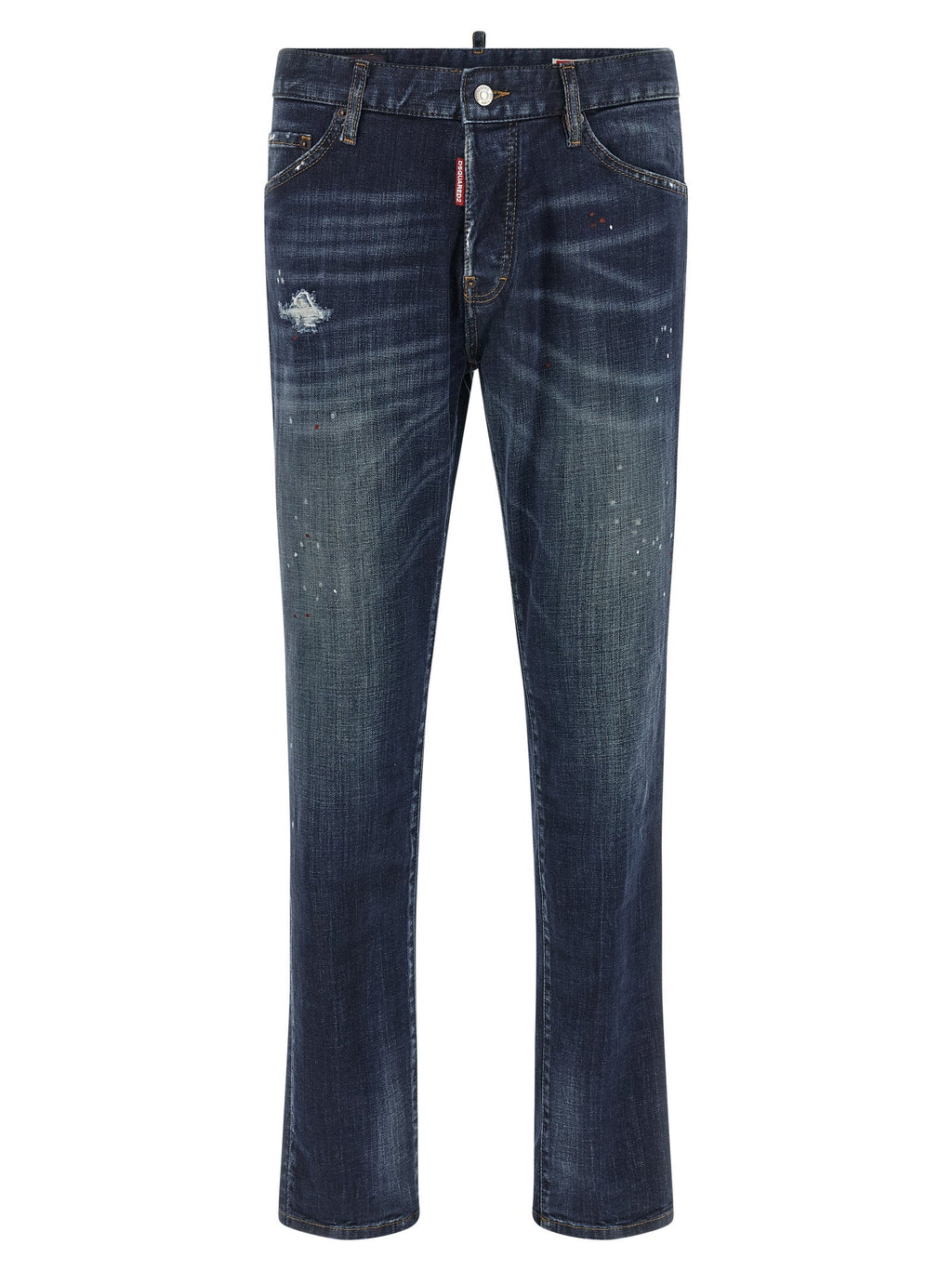 Dsquared² Blue Cotton Straight-Leg Jeans