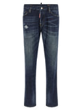 Dsquared² Blue Cotton Straight-Leg Jeans
