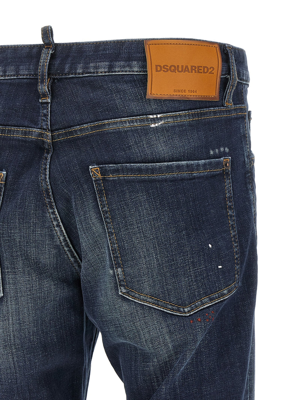 Dsquared² Blue Cotton Straight-Leg Jeans