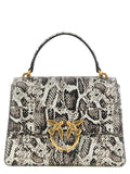 PINKO Gray Calfskin Handbag
