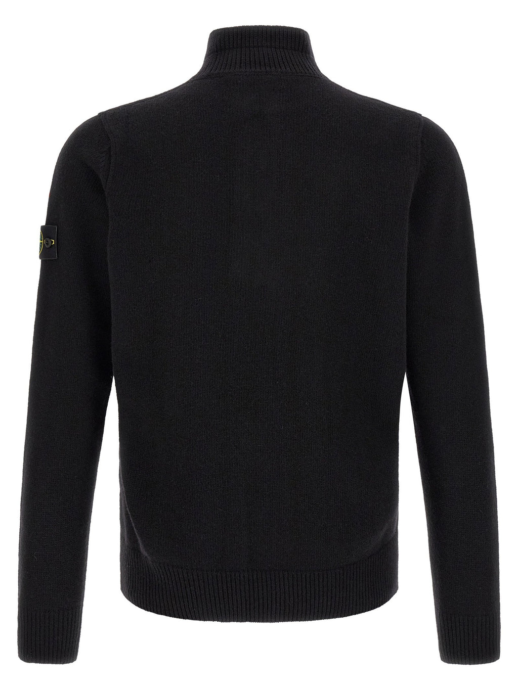 Stone Island Black Virgin Wool Cardigan