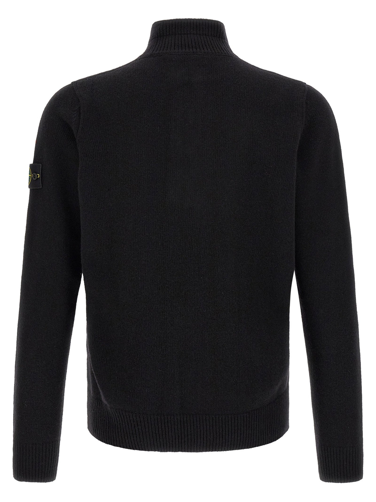 Stone Island Black Virgin Wool Cardigan