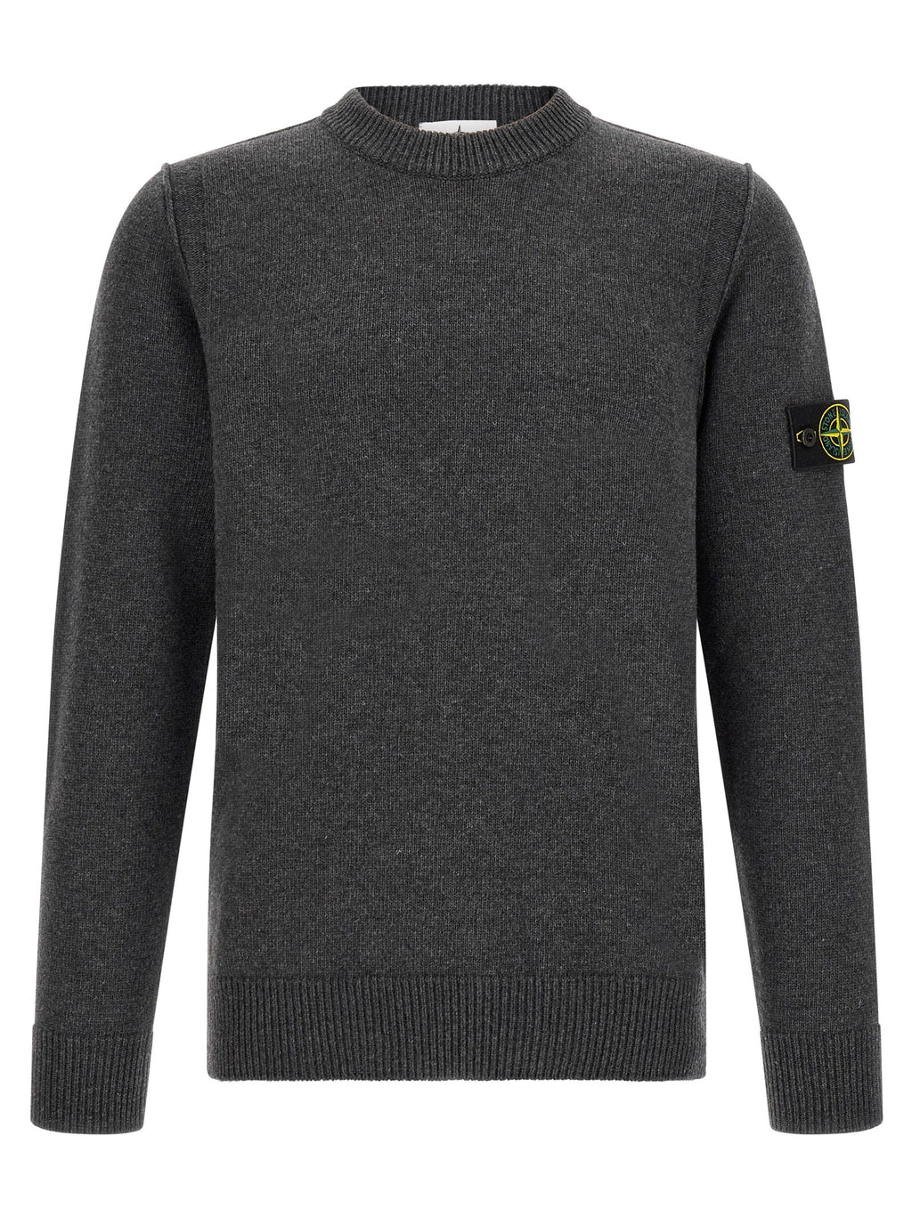 Stone Island Gray Virgin Wool Cardigan