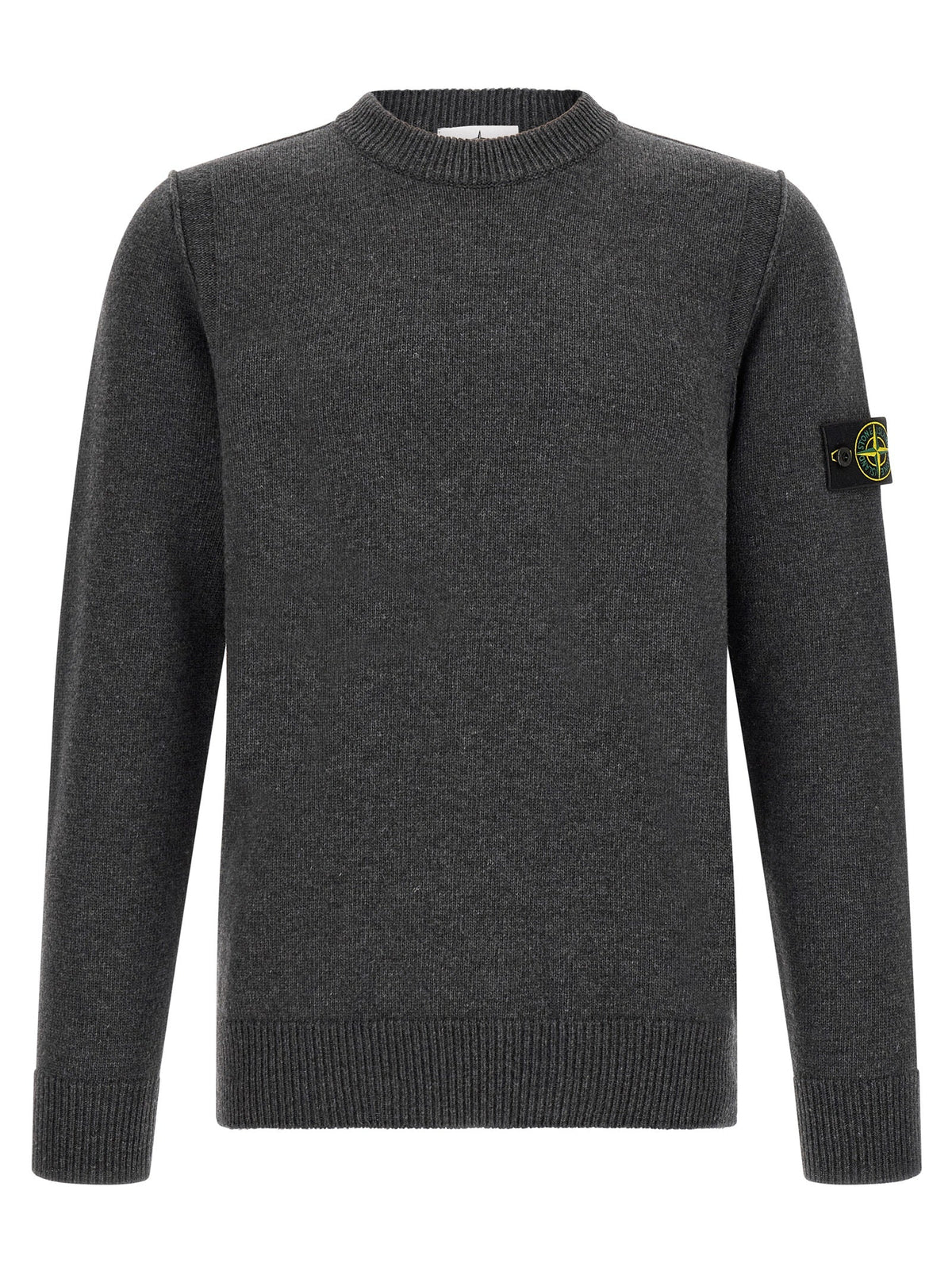 Stone Island Gray Virgin Wool Cardigan