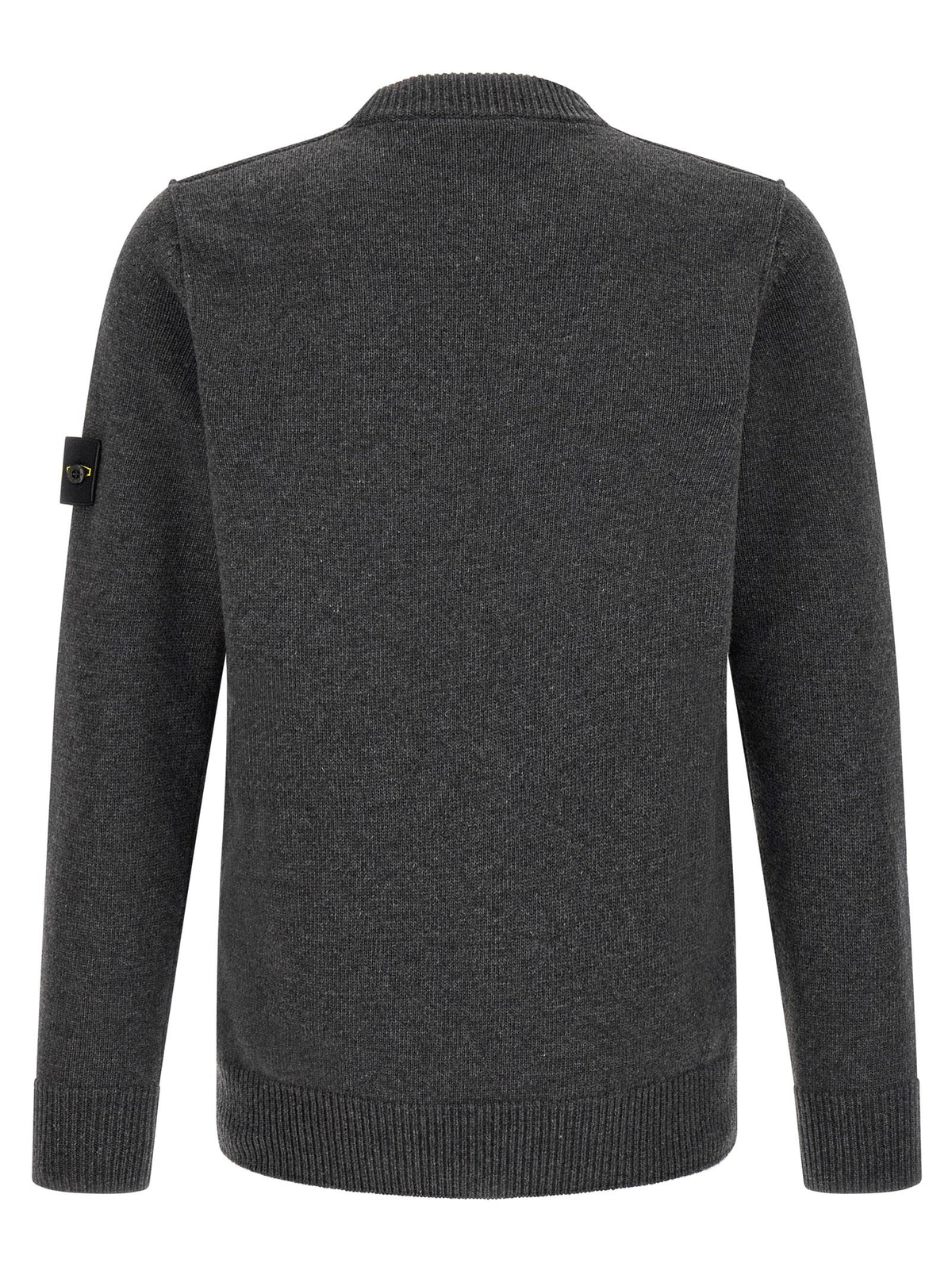 Stone Island Gray Virgin Wool Cardigan