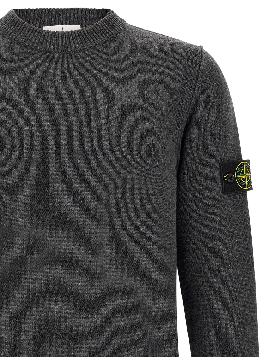 Stone Island Gray Virgin Wool Cardigan
