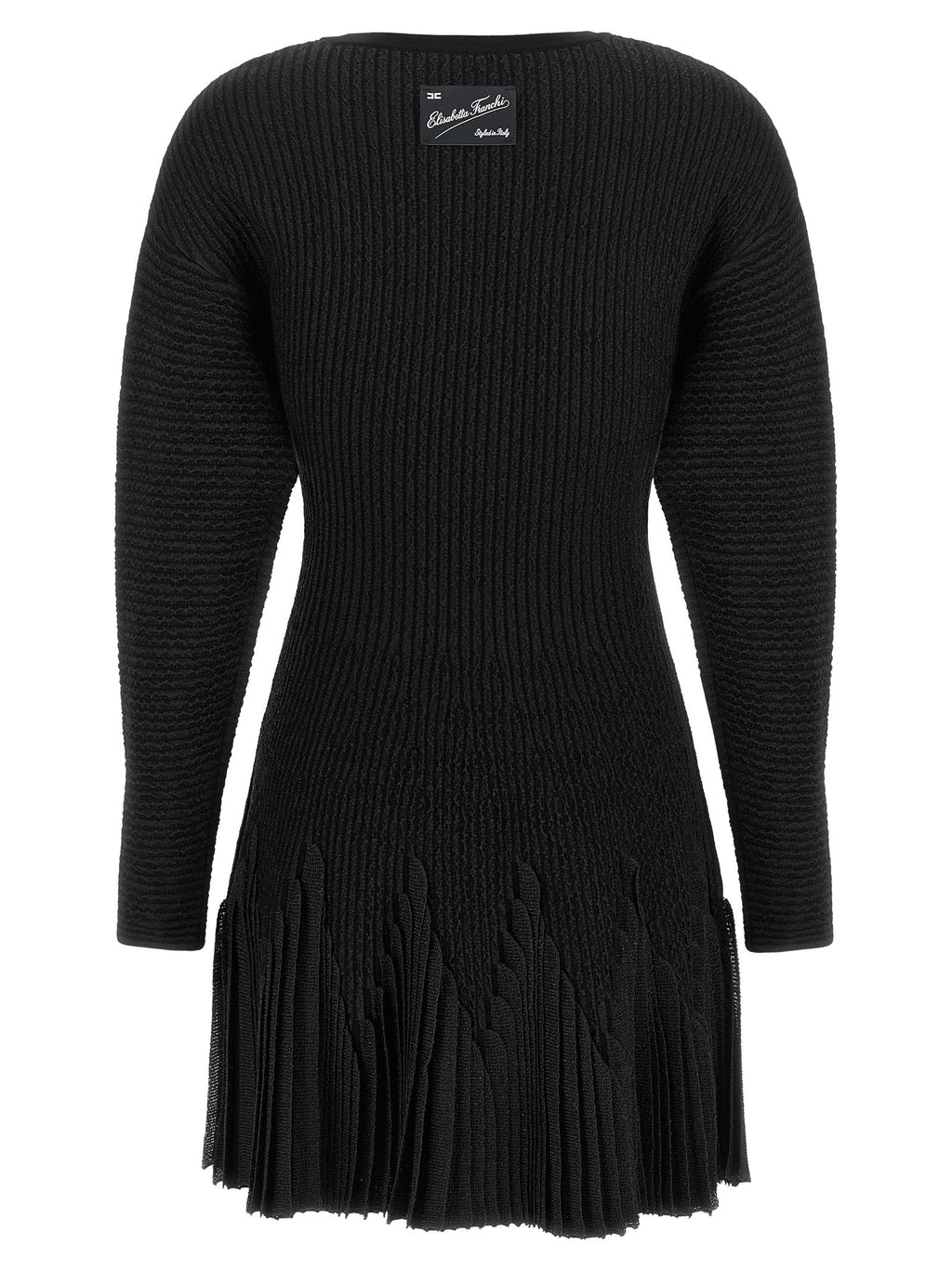 Elisabetta Franchi Black Viscose Short Dress